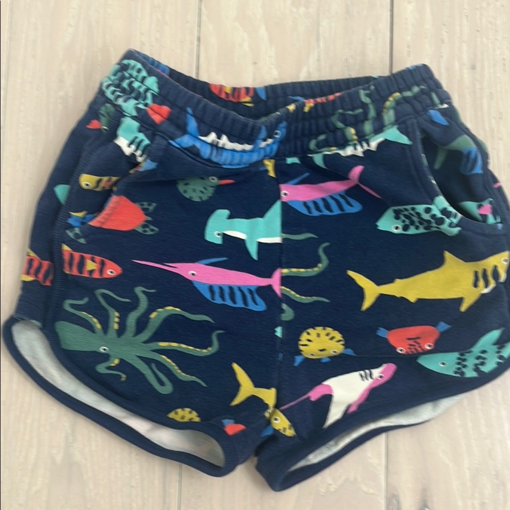 Hanna Andersson Kids Shorts - Navy with Colorful Sea Creatures